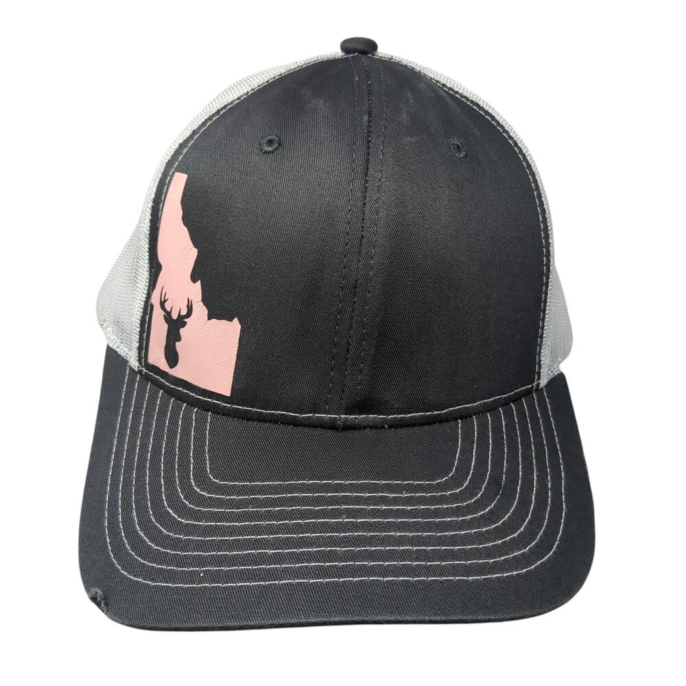 Idaho Snapback Trucker Hat Gray One Size Adjustable Mesh Back Sweet Caps
